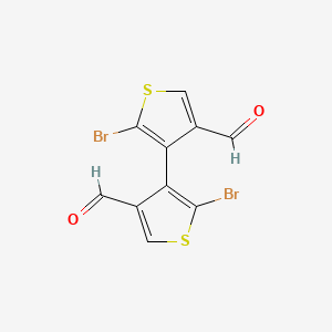 molecular formula C10H4Br2O2S2 B7795093 4,4'-diformyl-2,2'-dibromo-3,3'-bithiophene CAS No. 26554-59-6