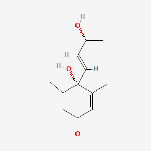 molecular formula C13H20O3 B7795216 Vomifoliol, (+)- CAS No. 50763-73-0