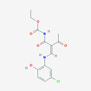 molecular formula C14H15ClN2O5 B7795382 ethyl N-[(2Z)-2-[(5-chloro-2-hydroxyanilino)methylidene]-3-oxobutanoyl]carbamate 
