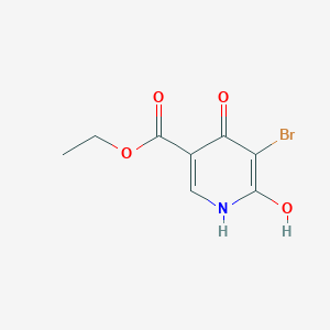 molecular formula C8H8BrNO4 B7795525 ethyl 5-bromo-6-hydroxy-4-oxo-1H-pyridine-3-carboxylate 