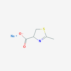 molecular formula C5H6NNaO2S B7795624 sodium;2-methyl-4,5-dihydro-1,3-thiazole-4-carboxylate 