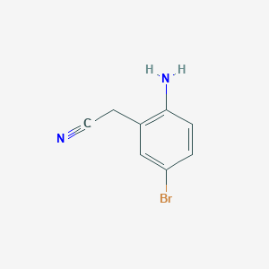 molecular formula C8H7BrN2 B7795664 2-(2-Amino-5-bromophenyl)acetonitrile 