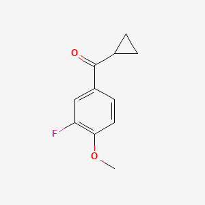 molecular formula C11H11FO2 B7795744 3-Fluoro-4-methoxyphenyl cyclopropyl ketone 