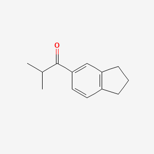 molecular formula C13H16O B7795754 1-(2,3-Dihydro-1H-inden-5-yl)-2-methylpropan-1-one 