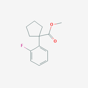 molecular formula C13H15FO2 B7795817 methyl 1-(2-fluorophenyl)cyclopentane-1-carboxylate 