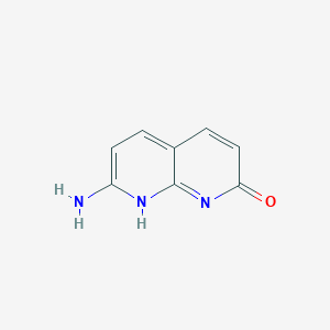 molecular formula C8H7N3O B7795922 7-amino-8H-1,8-naphthyridin-2-one 