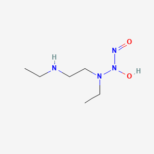 molecular formula C6H16N4O2 B7795964 N-[ethyl-[2-(ethylamino)ethyl]amino]-N-hydroxynitrous amide 