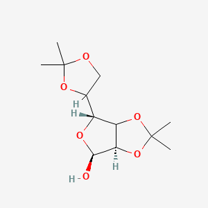 molecular formula C12H20O6 B7796081 (3aR,4S,6R)-6-(2,2-dimethyl-1,3-dioxolan-4-yl)-2,2-dimethyl-3a,4,6,6a-tetrahydrofuro[3,4-d][1,3]dioxol-4-ol 