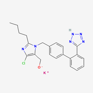 molecular formula C22H22ClKN6O B7796169 potassium;[2-butyl-5-chloro-3-[[4-[2-(2H-tetrazol-5-yl)phenyl]phenyl]methyl]imidazol-4-yl]methanolate 