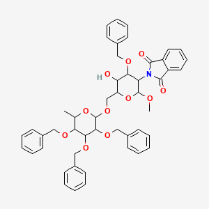 molecular formula C49H51NO11 B7796197 Methyl 3-O-benzyl-6-O-(2,3,4-tri-O-benzyl-a-L-fucopyranosyl)-2-deoxy-2-phthalimido-b-D-glucopyranoside 