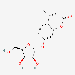 molecular formula C15H16O7 B7796244 7-[(2R,3S,4R,5R)-3,4-dihydroxy-5-(hydroxymethyl)oxolan-2-yl]oxy-4-methylchromen-2-one 