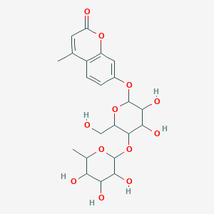 molecular formula C22H28O12 B7796252 Fuc1-alpha-4Gal1-b-4-MU 