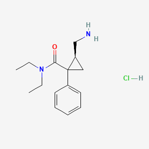 (2S)-2-(aminomethyl)-N,N-diethyl-1-phenylcyclopropane-1-carboxamide;hydrochloride
