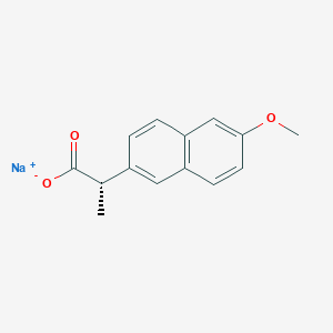 molecular formula C14H13NaO3 B7796296 sodium;(2S)-2-(6-methoxynaphthalen-2-yl)propanoate 