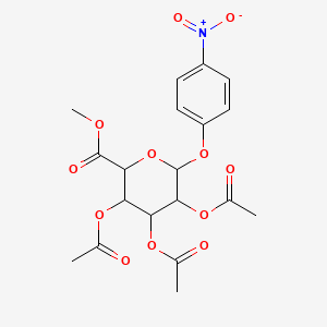 molecular formula C19H21NO12 B7796339 Methyl-((4-nitrophenyl)-2,3,4-tri-O-acetyl-beta-D-glucopyranoside)uronate 
