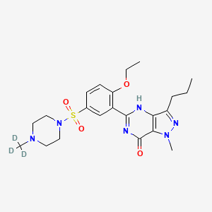 molecular formula C22H30N6O4S B7796507 5-[2-ethoxy-5-[4-(trideuteriomethyl)piperazin-1-yl]sulfonylphenyl]-1-methyl-3-propyl-4H-pyrazolo[4,3-d]pyrimidin-7-one 