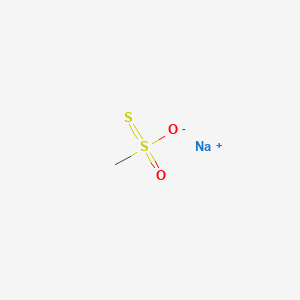 molecular formula CH3NaO2S2 B7796510 sodium;methyl-oxido-oxo-sulfanylidene-λ6-sulfane 
