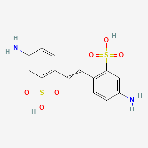 molecular formula C14H14N2O6S2 B7796678 4,4'-Diaminostilbene-2,2'-disulphonic acid 