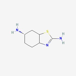 molecular formula C7H13N3S B7796680 (6S)-3A,4,5,6,7,7a-hexahydrobenzo[d]thiazole-2,6-diamine 