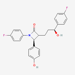 molecular formula C24H21F2NO3 B7796690 (4S)-1-(4-fluorophenyl)-3-[(3S)-3-(4-fluorophenyl)-3-hydroxypropyl]-4-(4-hydroxyphenyl)-2-azetidinone 