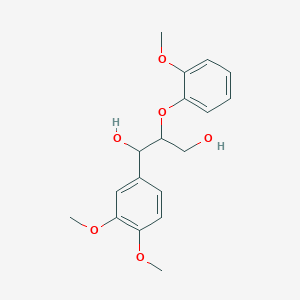 molecular formula C18H22O6 B077969 1-(3,4-Dimethoxyphenyl)-2-(2-methoxyphenoxy)propane-1,3-diol CAS No. 10535-17-8