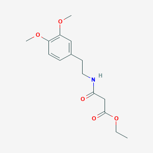 molecular formula C15H21NO5 B7797037 Ethyl 3-[2-(3,4-dimethoxyphenyl)ethylamino]-3-oxo-propanoate CAS No. 79641-41-1