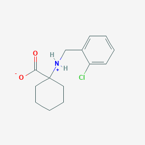 1-[(2-Chlorophenyl)methylazaniumyl]cyclohexane-1-carboxylate