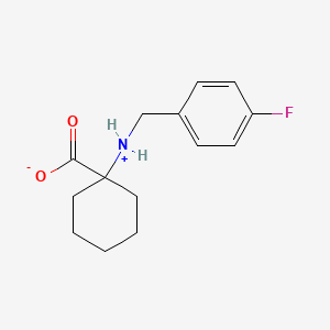 1-[(4-Fluorophenyl)methylazaniumyl]cyclohexane-1-carboxylate