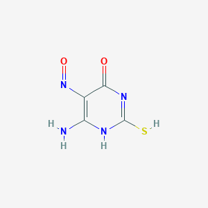 molecular formula C4H4N4O2S B7797308 6-amino-5-nitroso-2-sulfanyl-1H-pyrimidin-4-one 