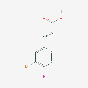 molecular formula C9H6BrFO2 B7797523 3-(3-Bromo-4-fluorophenyl)prop-2-enoic acid 