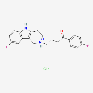 4'-Fluoro-4-(8-fluoro-1,3,4,5-tetrahydro-2H-pyrido(4,3-b)indol-2-yl)butyrophenone hydrochloride