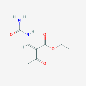 molecular formula C8H12N2O4 B7797614 ethyl (2Z)-2-[(carbamoylamino)methylidene]-3-oxobutanoate 