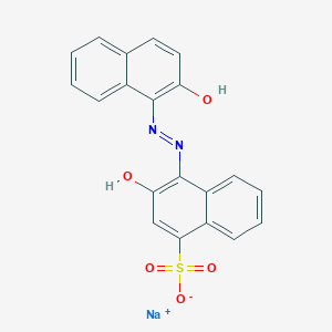 molecular formula C20H13N2NaO5S B7797654 sodium;3-hydroxy-4-[(2-hydroxynaphthalen-1-yl)diazenyl]naphthalene-1-sulfonate 