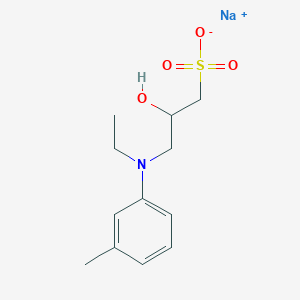 molecular formula C12H18NNaO4S B7797922 sodium;3-(N-ethyl-3-methylanilino)-2-hydroxypropane-1-sulfonate 
