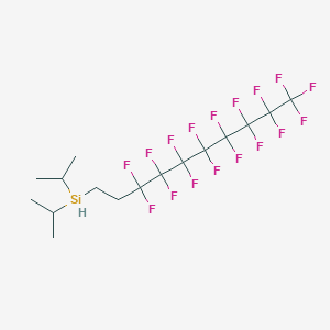 molecular formula C16H19F17Si B7797927 Diisopropyl(3,3,4,4,5,5,6,6,7,7,8,8,9,9,10,10,10-heptadecafluorodecyl)silane 
