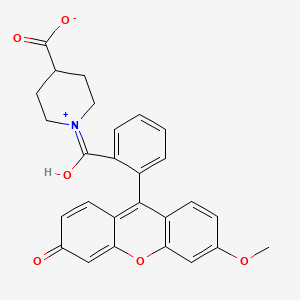 1-[Hydroxy-[2-(3-methoxy-6-oxoxanthen-9-yl)phenyl]methylidene]piperidin-1-ium-4-carboxylate