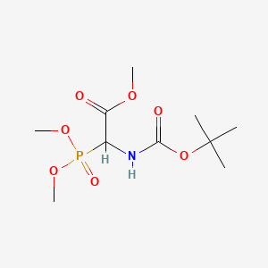 Methyl 2-((tert-butoxycarbonyl)amino)-2-(dimethoxyphosphoryl)acetate