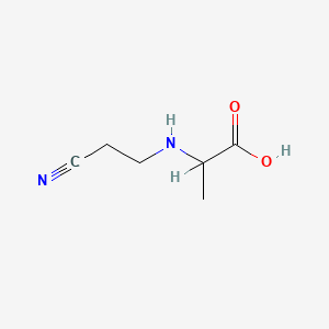 molecular formula C6H10N2O2 B7798160 N-(2-Cyanoethyl)-DL-alanine CAS No. 51078-47-8