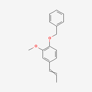 molecular formula C17H18O2 B7798210 2-Methoxy-1-phenylmethoxy-4-prop-1-enylbenzene 
