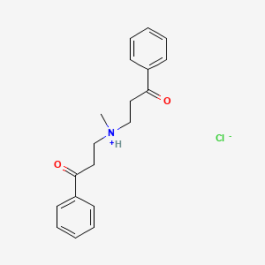 molecular formula C19H22ClNO2 B7798212 Methyl-bis(3-oxo-3-phenylpropyl)azanium;chloride 