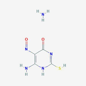 molecular formula C4H7N5O2S B7798252 6-amino-5-nitroso-2-sulfanyl-1H-pyrimidin-4-one;azane 
