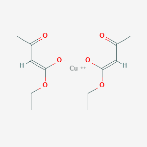 molecular formula C12H18CuO6 B7798290 copper;(E)-1-ethoxy-3-oxobut-1-en-1-olate 
