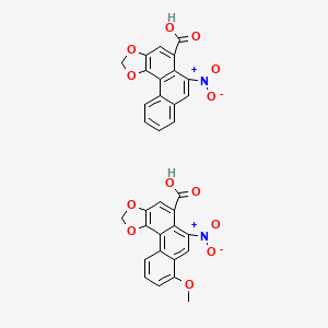 8-Methoxy-6-nitronaphtho[2,1-g][1,3]benzodioxole-5-carboxylic acid;6-nitronaphtho[2,1-g][1,3]benzodioxole-5-carboxylic acid