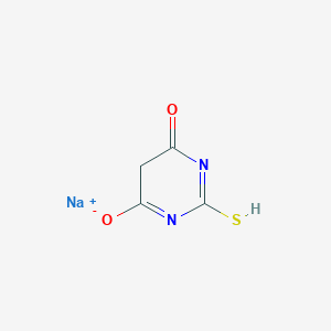 molecular formula C4H3N2NaO2S B7798504 sodium;6-oxo-2-sulfanyl-5H-pyrimidin-4-olate 