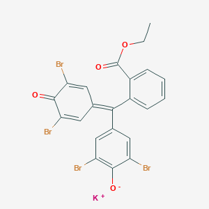molecular formula C22H13Br4KO4 B7798725 potassium;2,6-dibromo-4-[(3,5-dibromo-4-oxocyclohexa-2,5-dien-1-ylidene)-(2-ethoxycarbonylphenyl)methyl]phenolate 