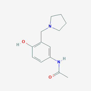 molecular formula C13H18N2O2 B077988 N-(4-Hydroxy-3-(1-pyrrolidinylmethyl) phenyl) acetamide CAS No. 13886-02-7