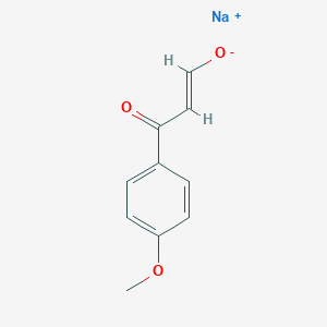 molecular formula C10H9NaO3 B7798888 sodium;(E)-3-(4-methoxyphenyl)-3-oxoprop-1-en-1-olate 