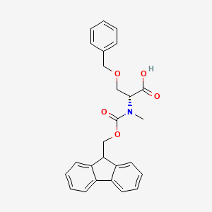 molecular formula C26H25NO5 B7798997 (2R)-3-(benzyloxy)-2-{[(9H-fluoren-9-ylmethoxy)carbonyl](methyl)amino}propanoic acid 
