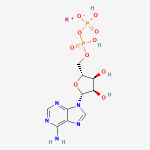 molecular formula C10H14KN5O10P2 B7799054 potassium;[[(2R,3S,4R,5R)-5-(6-aminopurin-9-yl)-3,4-dihydroxyoxolan-2-yl]methoxy-hydroxyphosphoryl] hydrogen phosphate 