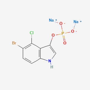 molecular formula C8H4BrClNNa2O4P B7799117 disodium;(5-bromo-4-chloro-1H-indol-3-yl) phosphate 